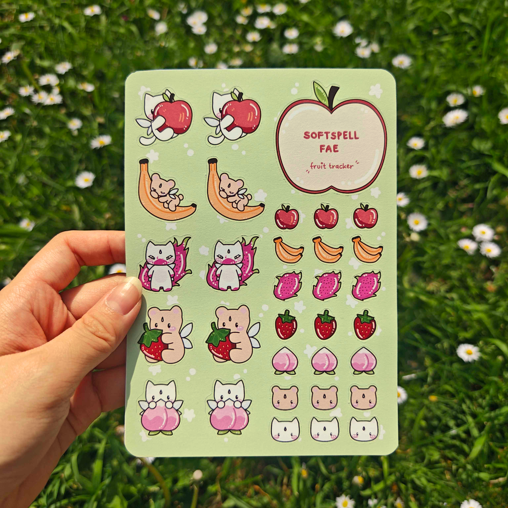 XiongMao Fruit Tracker Stickersheet