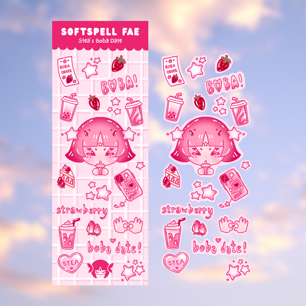 Stea's Boba Date Stickersheet - Celestial Spirits
