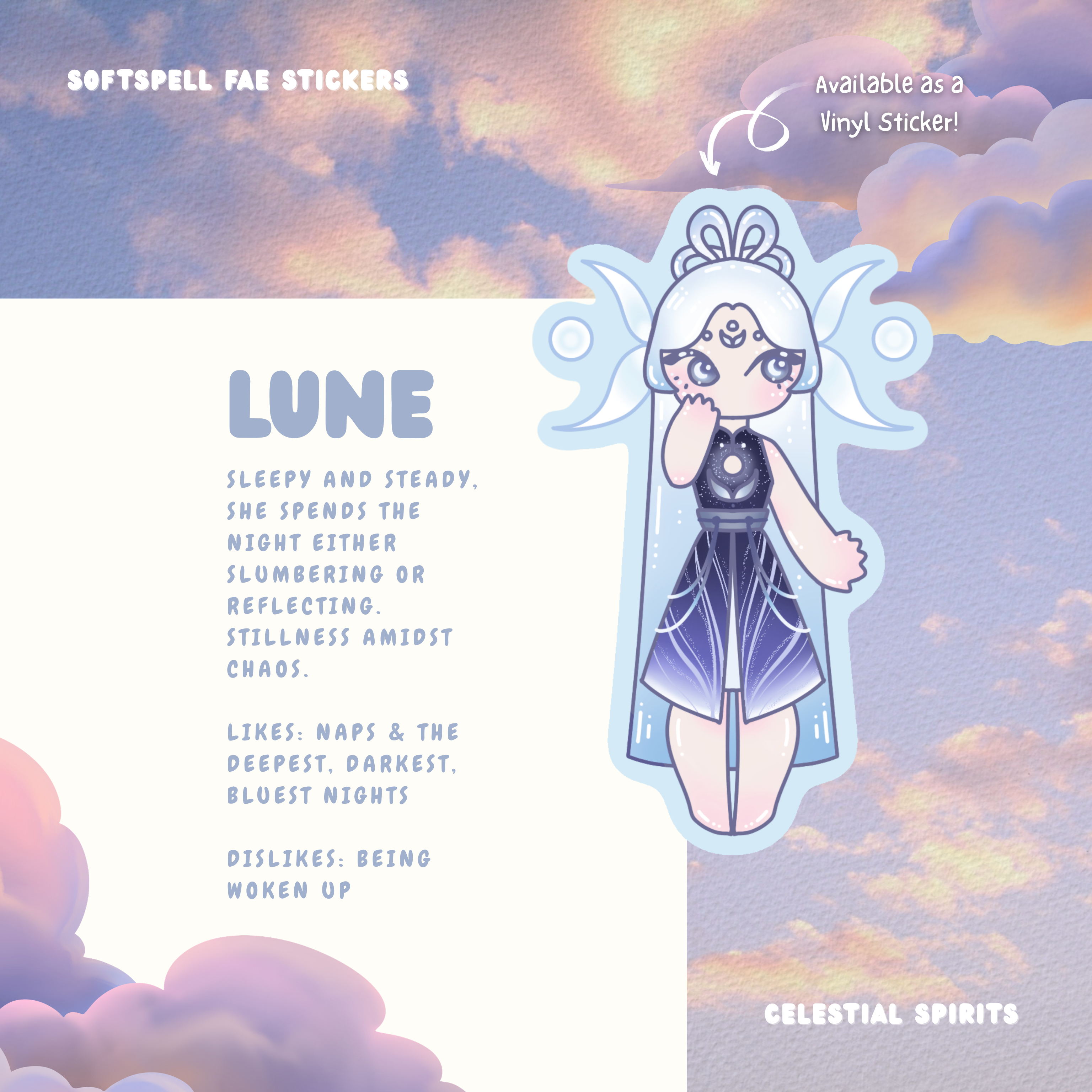 Lune's Evening Routine Stickersheet - Celestial Spirits