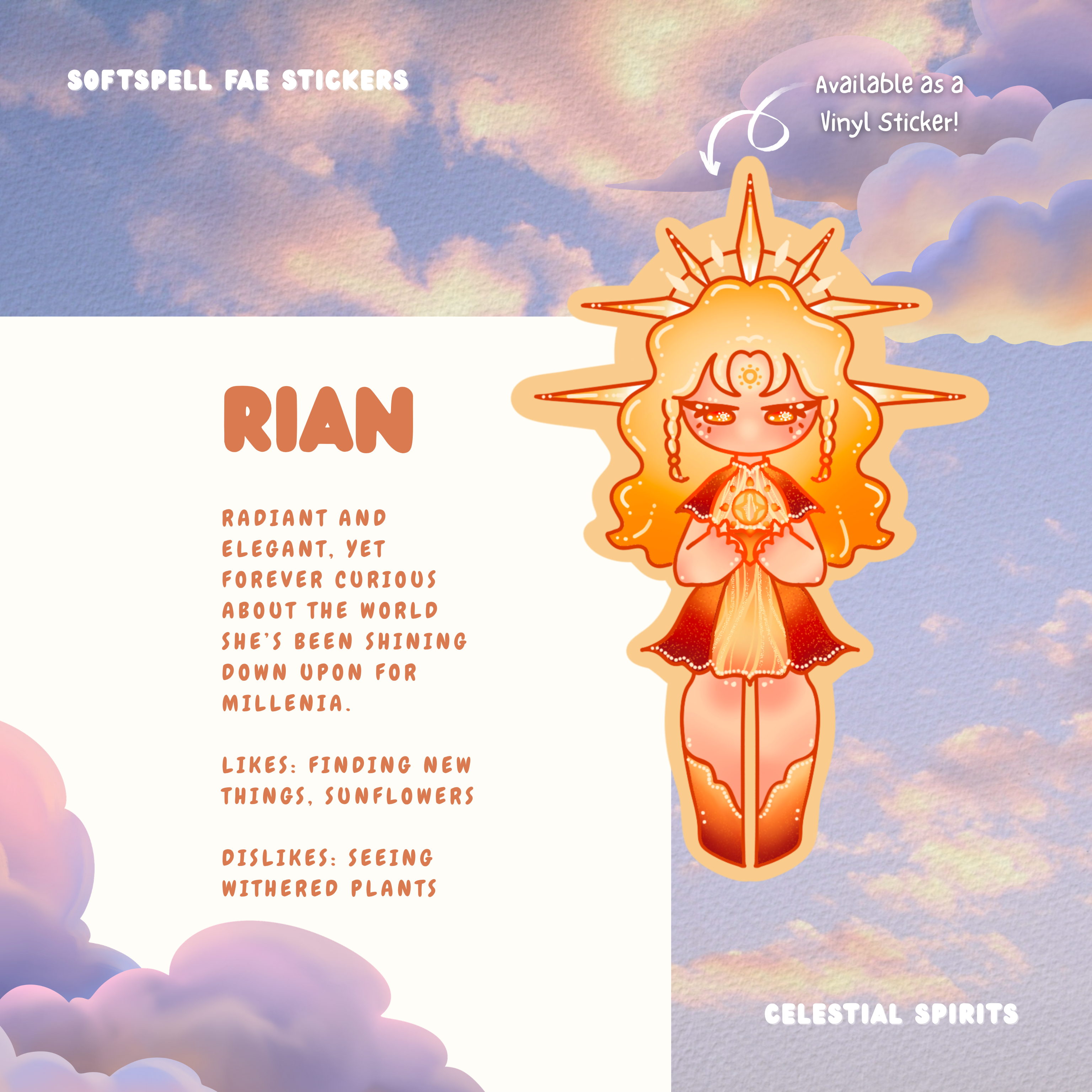 Rian's Sunny Bakery Stickersheet - Celestial Spirits